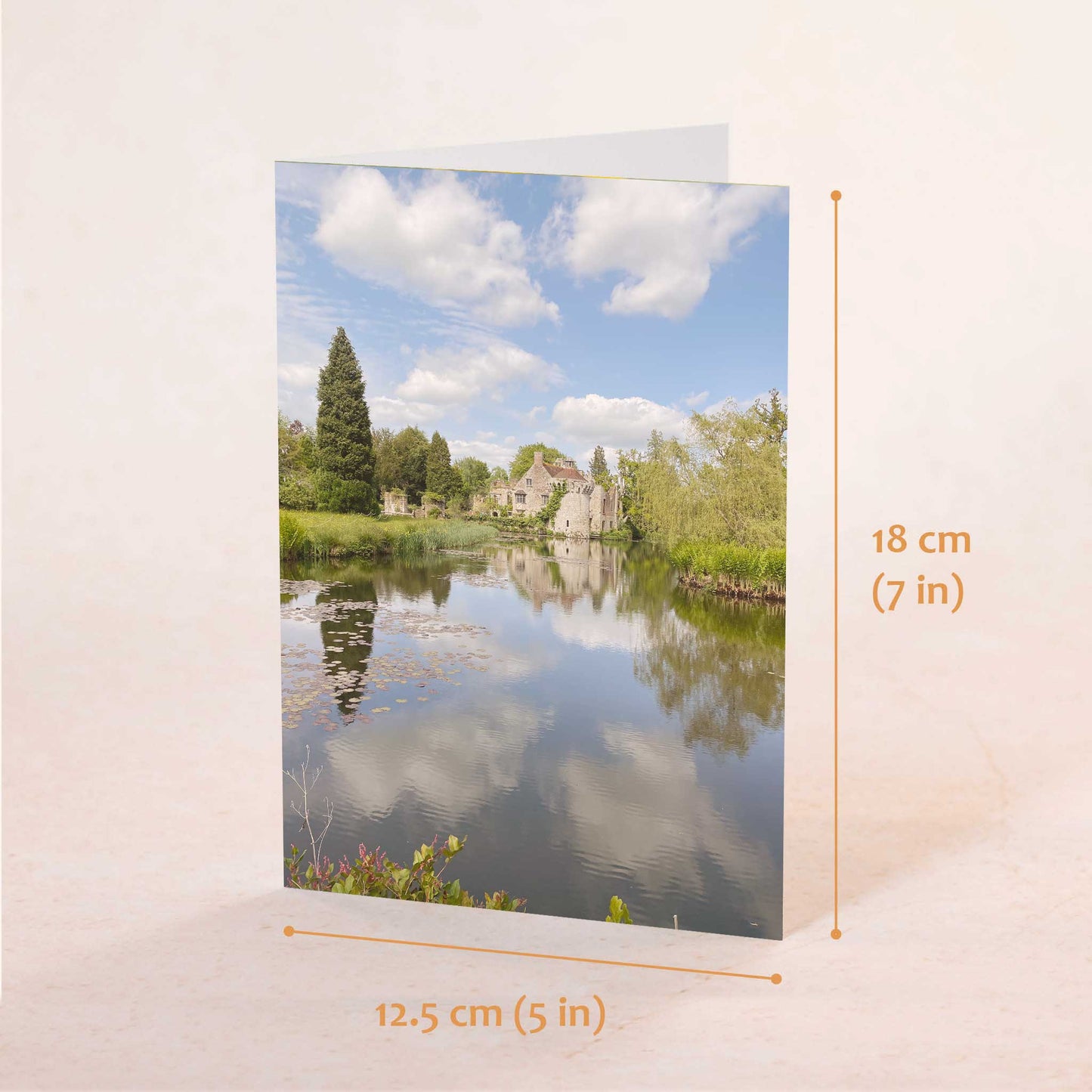 Scotney Castle Reflections Greeting Card