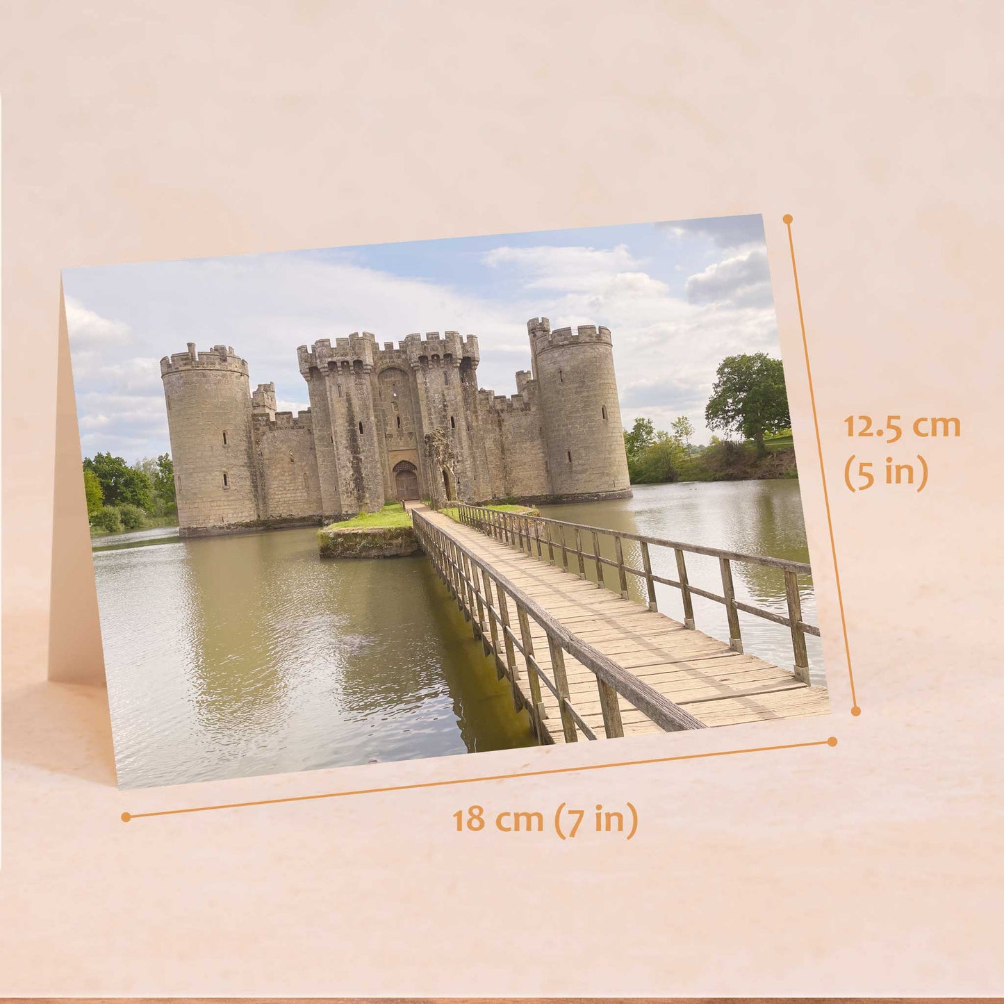 Bodiam Moat Greeting Card