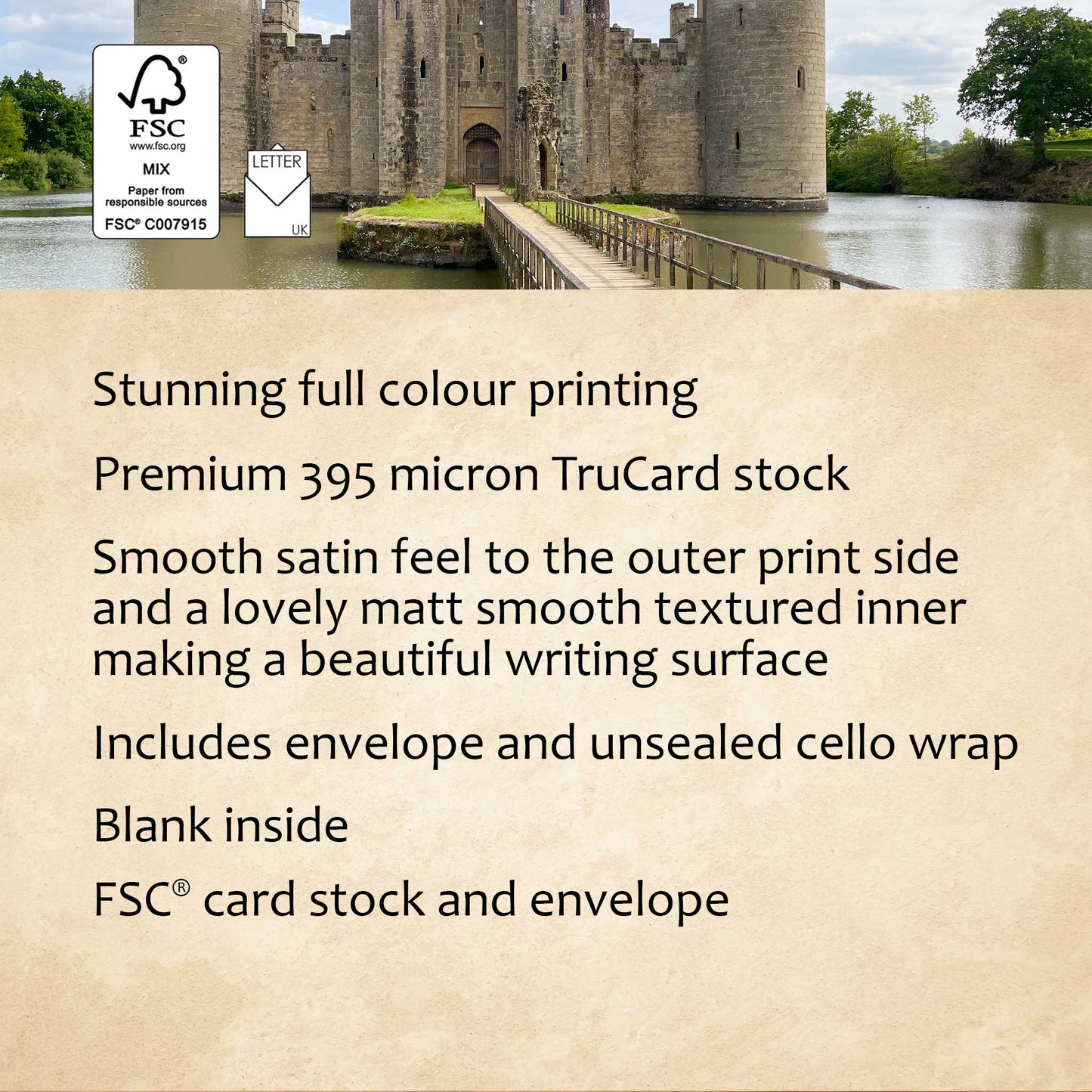 Bodiam Moat Greeting Card