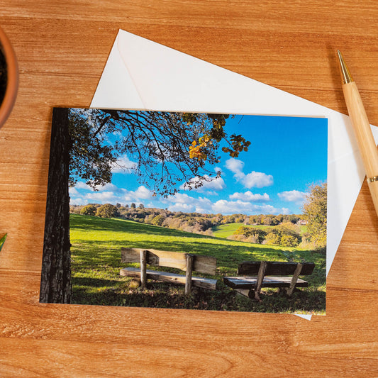 Restful Bench Greeting Card